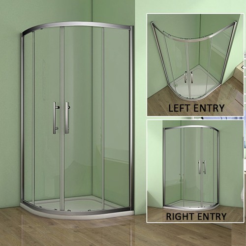 Modern walk quadrant shower - walk,