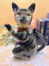 Vintage Tony Wood Cat Teapot