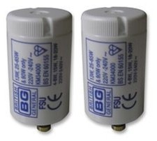 FLUORESCENT TUBE STARTER BG FSU UNIVERSAL 4-80W (BRITISH GENERAL) 220-240V *2pk*