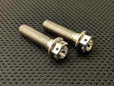  Aprilia RS125 Rear Brake Caliper Bolts 06-10 Ti Hex Flange / Taper Socket 