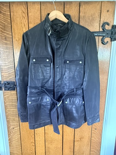 Zara leather military jacket - leather,