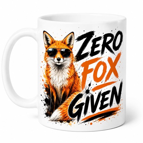 Fox watercolour mug - mug, brew
