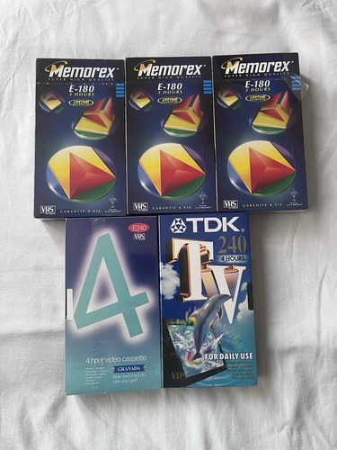 Sealed blank vhs video - blank, tapes