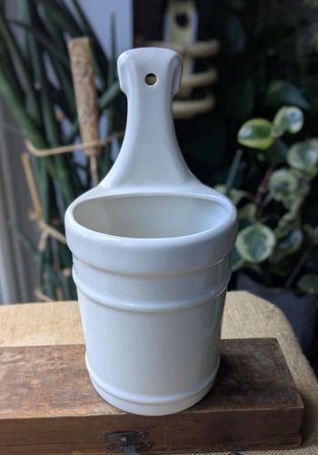 Vintage white ceramic utensil - vintage,