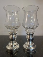 Vintage Glass Hurricane Candle