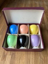 Vintage Set of 6 Colourful Egg