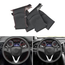 1X Steering Wheel Leather Anti-slip Cover Trim For Opel Vauxhall Astra K Corsa E