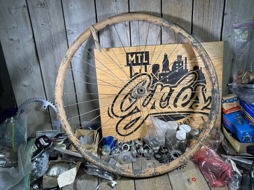 Antique wood wheel sulky cart - antique,