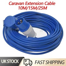 25M Heavy Duty Hook Up Caravan Cable Camping 16A 220~250V Mains Extension UK