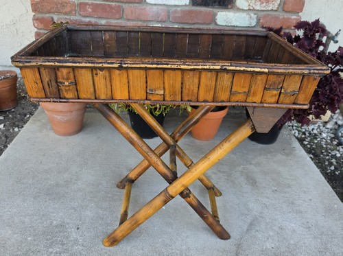 Vintage mcm asian bamboo wood - vintage,