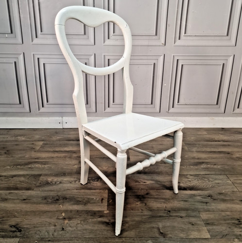 Antique painted dining chair - chair,