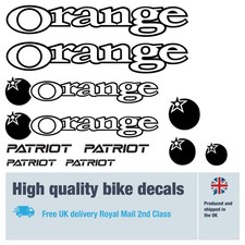 Orange Patriot bike decals