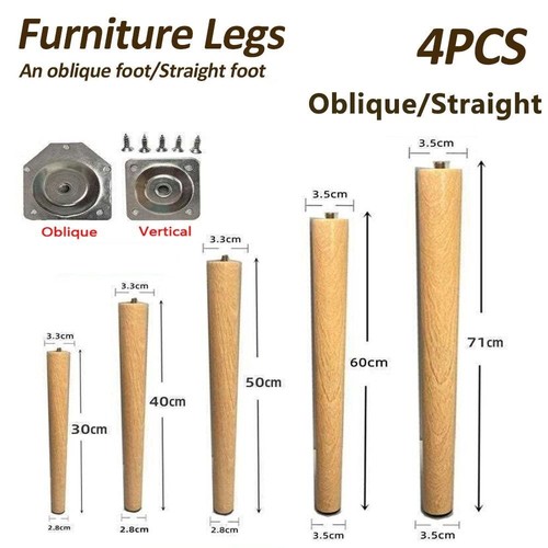 4pcs 50cm height - solid, wood