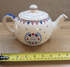Ringtons Celebration Stoneware 1Lr Teapot Queens Jubilee Flag Bunting (6 x cups)