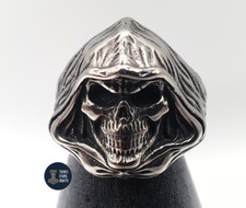 Grim Reaper Ring Reaper's Hood Stainless Steel Biker Rocker Gothic Motorcycle