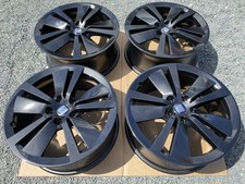 2012-20 18" SEAT LEON FR EXEO MK3 5x112 ALLOYS WHEELS REFURBISHED BLACK x4