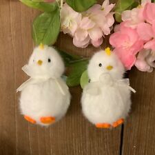 2 x White Soft Fluffy Easter