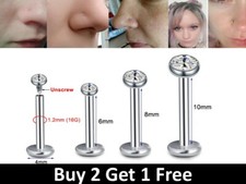 LABRET BAR Surgical Steel