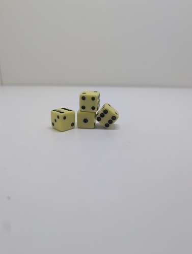 Vintage dice set yellow - dice, 4