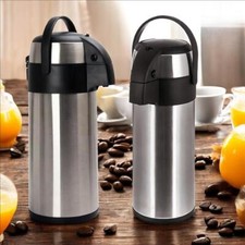 3L/5L Stainless Steel Airpot Hot Tea Coffee Drinks Vacuum Flask Jug Pump Teapots