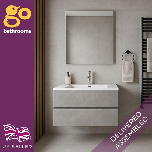 Wall hung bathroom vanity unit - wall,