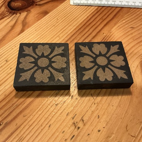 Two reclaimed encaustic - ,