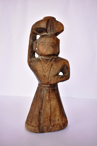 Antique wooden primitive doll - antique,