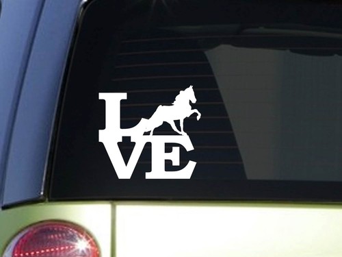 Walking horse love sticker - walking, 6"