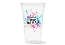 50 large tango ice blast plastic 500ml slush drinks cups new with lid for retail