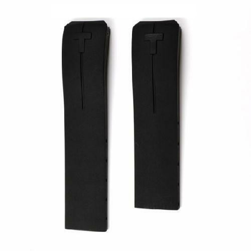 Tissot black rubber strap 21mm - rubber,