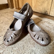 Rieker Beige Leather Slip On