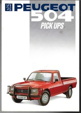 Peugeot 504 Pick-Up 1991-1992 UK Market Sales Brochure Standard GL