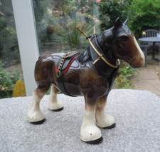 Vintage Melba Ware Ceramic Brown Cart Horse 17cm high 19cm long