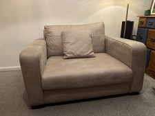 Carson Antique Faux Leather Snuggle Chair - mink