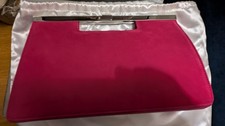 Peter Kaiser Pink Suede Clutch Bag with strap