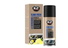 K2 KLIMA FRESH 150ml: Lemon Flavored Car Air Conditioning Cleaner  Odour Remover