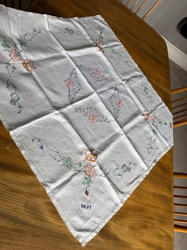 1937 vintage hand - hand, embroidered