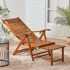 Folding Bamboo Sun Lounger