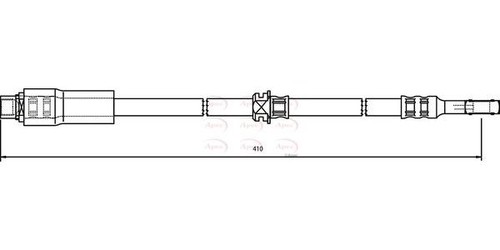 Apec front brake hose - front, for