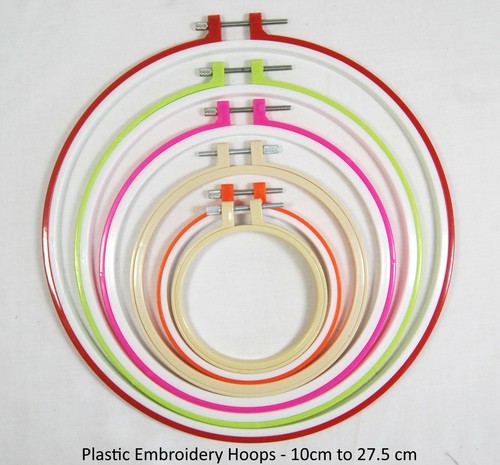 Plastic embroidery rings hoops - plastic,