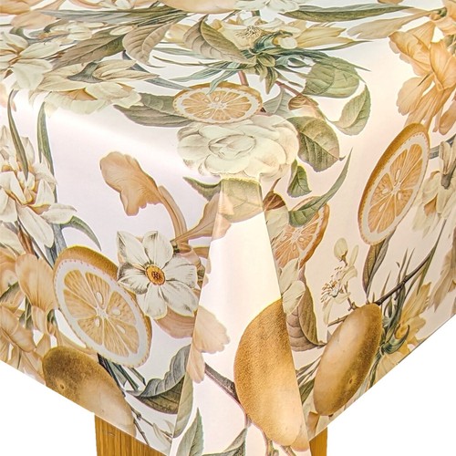 Vintage orange blooms pvc - vintage,