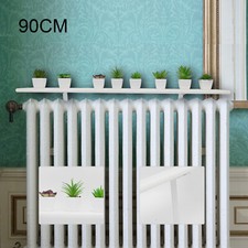 90cm White Radiator Cover Shelves Easy Fit MDF Wood Shelf Including Brackets