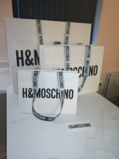 Moschino White And Black Shopping Gift Bag small 32x24x10cm