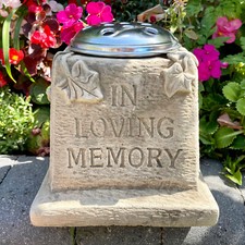 Stone Memorial Grave Vase In