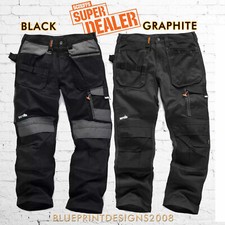 SCRUFFS 3D TRADE Trousers Hard Wearing CORDURA FABRIC Knee Pad Pockets Trousers