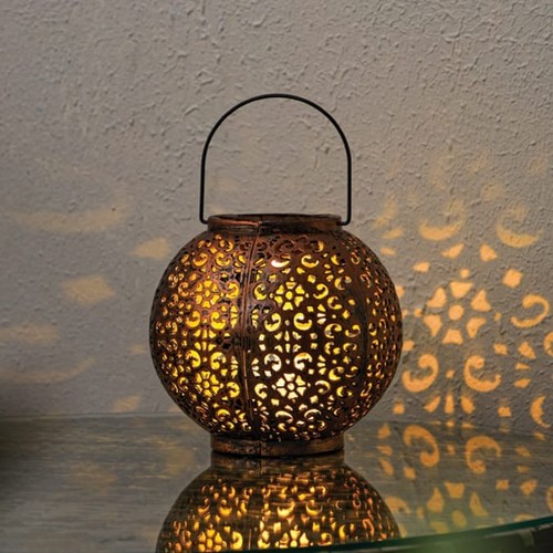 Moroccan solar lantern - moroccan, led