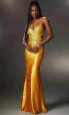 Mori Lee 48038 Backless Prom Dress Sunflower Gold Yellow Size 10 Bnwt