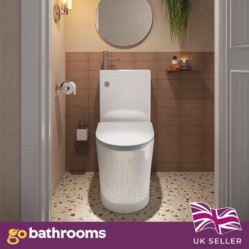 Close coupled toilet - close,