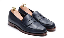 Crockett & Jones Blue Navy Grain Loafers Shoes: `Richmond 2` UK 8 E US 9 EU 42