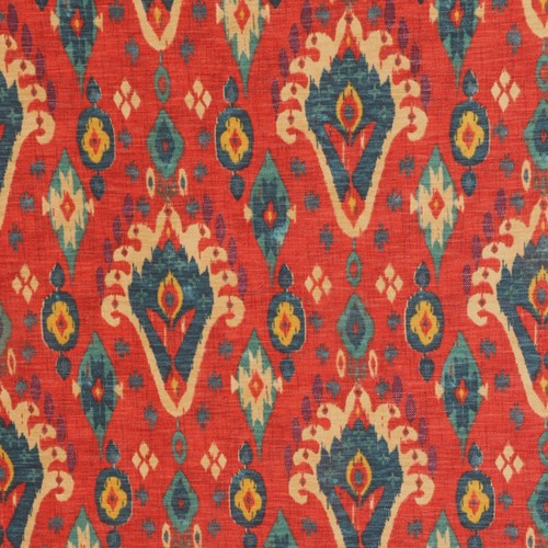 Iliv boho rouge ikat fabric - iliv,